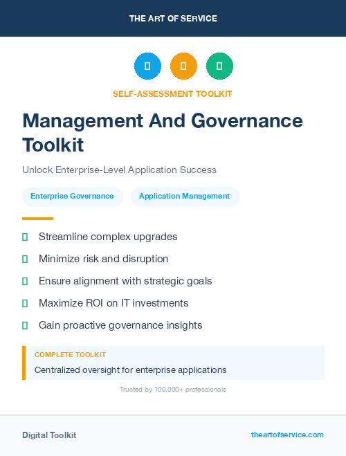 Management And Governance Toolkit