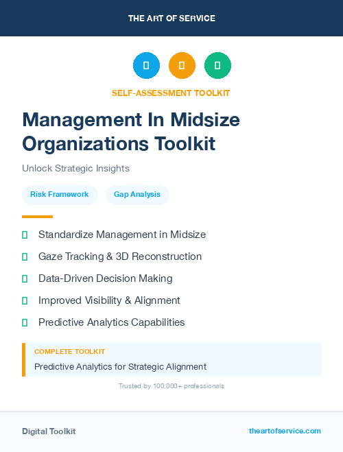 Management In Midsize Organizations Toolkit