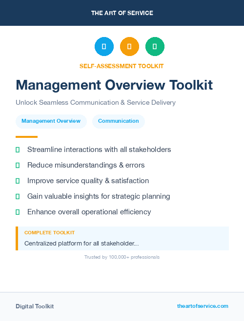 Management Overview Toolkit