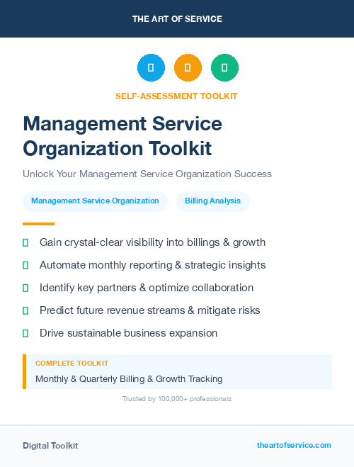 Management Service Organization Toolkit