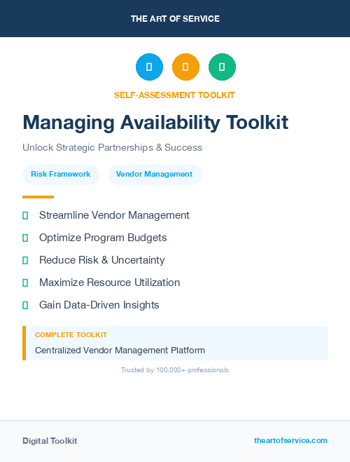 Managing Availability Toolkit