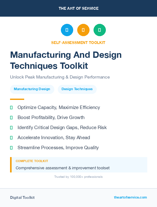 Manufacturing And Design Techniques Toolkit