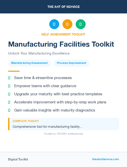 Manufacturing Facilities Toolkit