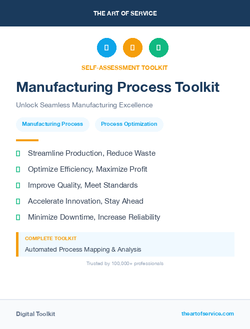 Manufacturing Process Toolkit