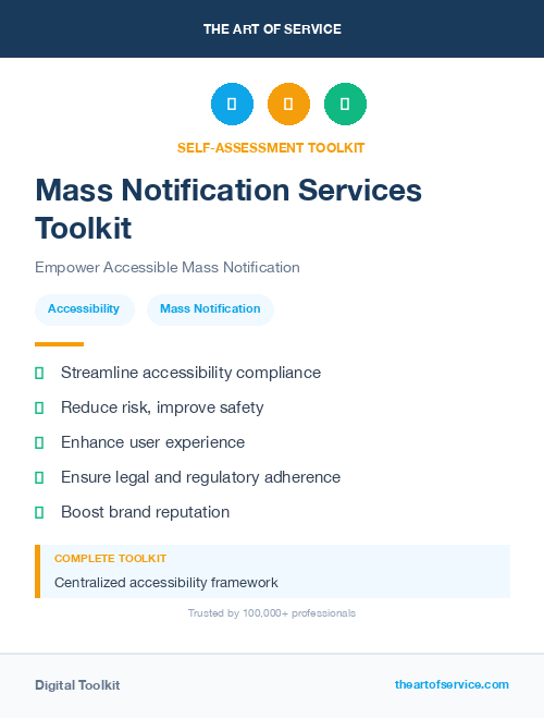 Mass Notification Services Toolkit