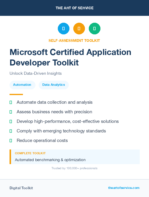 Microsoft Certified Application Developer Toolkit