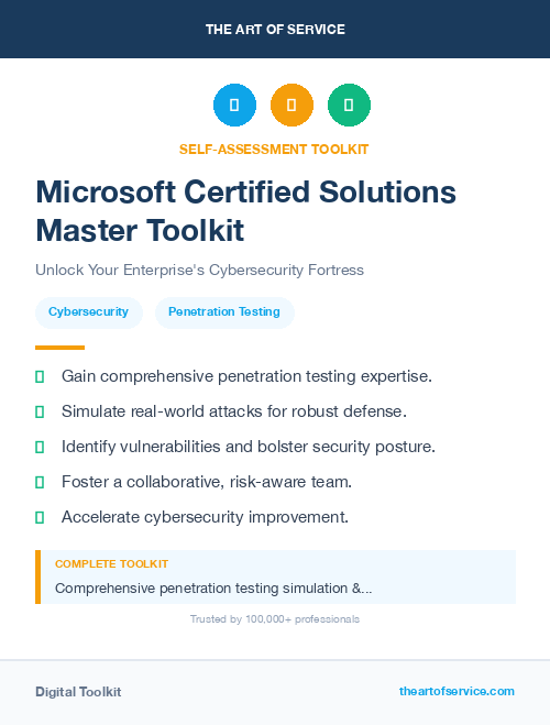 Microsoft Certified Solutions Master Toolkit