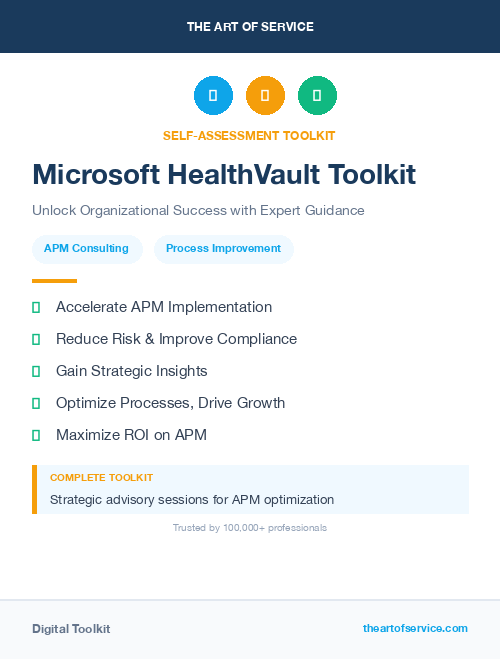 Microsoft HealthVault Toolkit