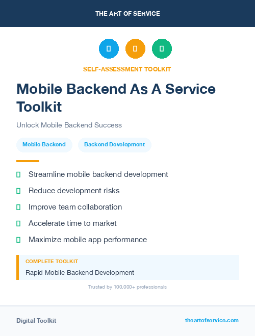 Mobile Backend As A Service Toolkit