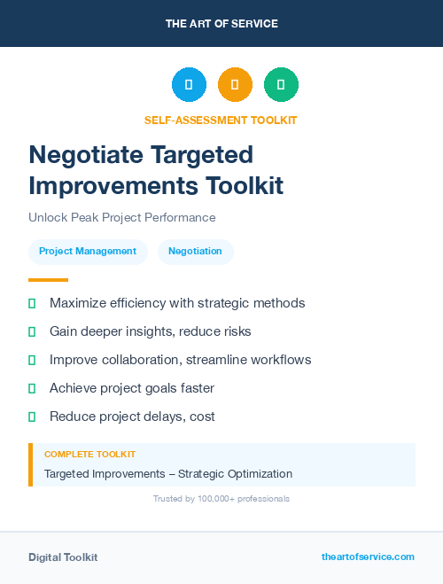 Negotiate Targeted Improvements Toolkit