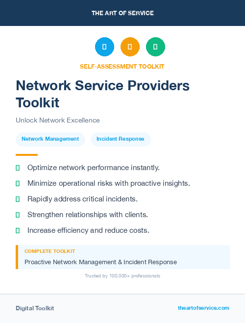 Network Service Providers Toolkit