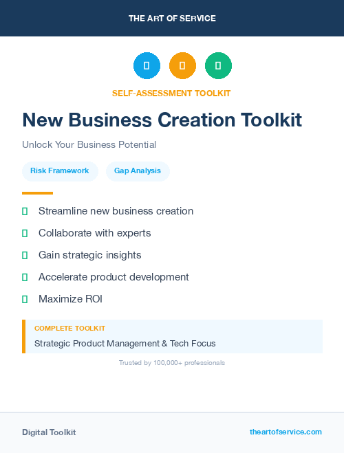 New Business Creation Toolkit