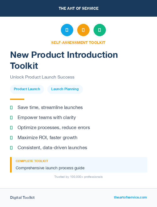 New Product Introduction Toolkit