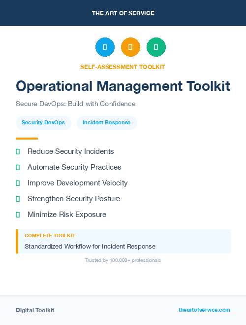 Operational Management Toolkit