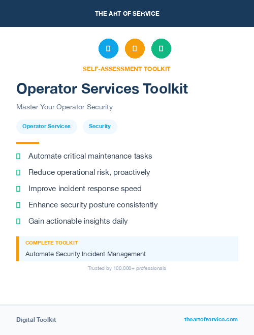 Operator Services Toolkit