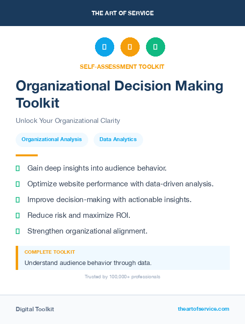 Organizational Decision Making Toolkit