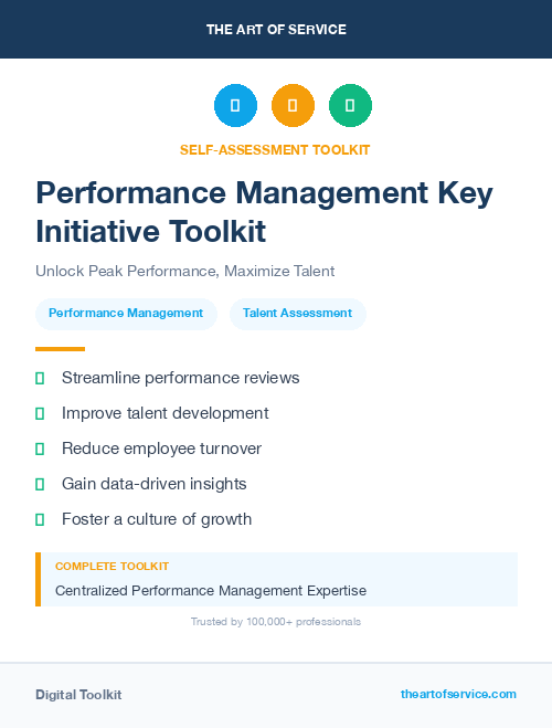 Performance Management Key Initiative Toolkit