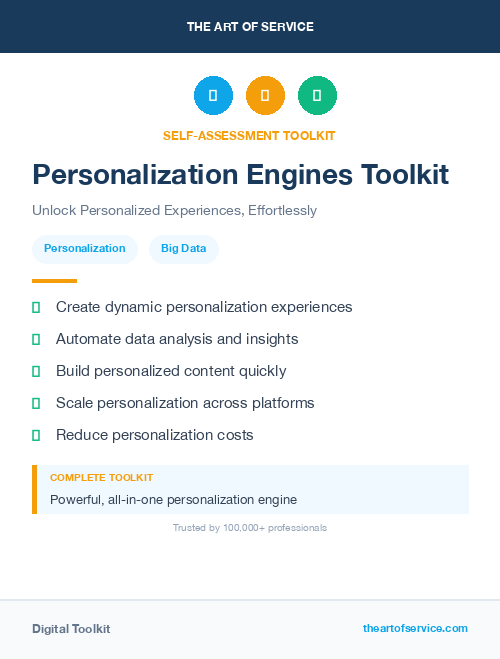 Personalization Engines Toolkit