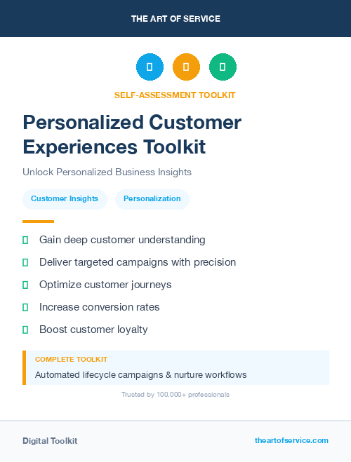 Personalized Customer Experiences Toolkit