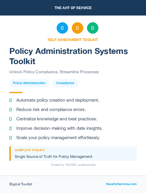 Policy Administration Systems Toolkit
