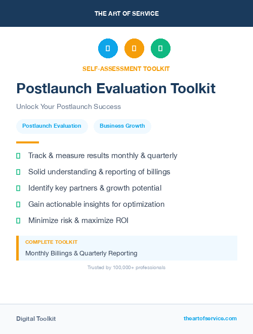 Postlaunch Evaluation Toolkit