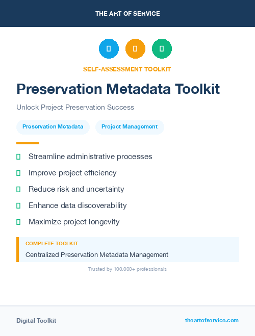 Preservation Metadata Toolkit