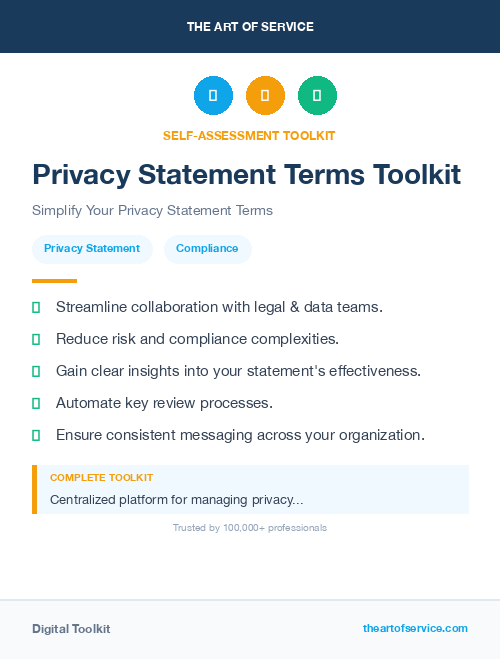 Privacy Statement Terms Toolkit
