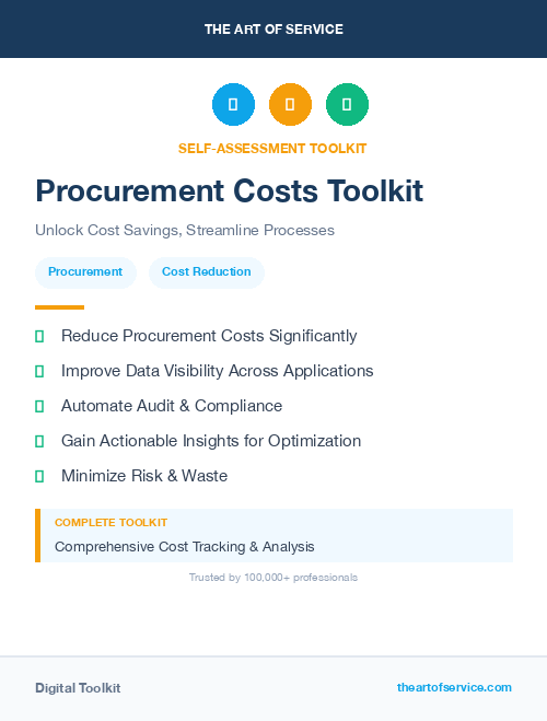 Procurement Costs Toolkit