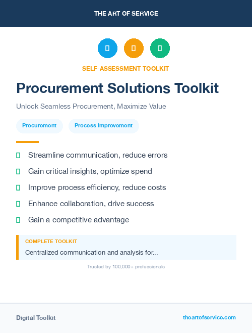 Procurement Solutions Toolkit