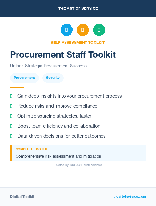 Procurement Staff Toolkit