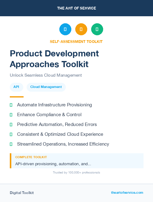 Product Development Approaches Toolkit