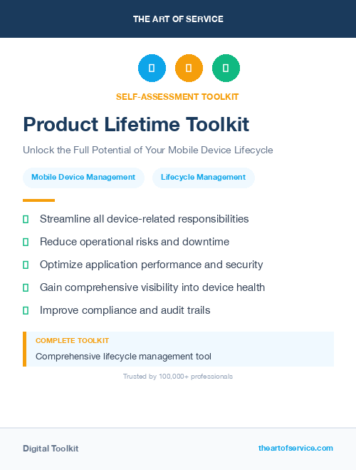 Product Lifetime Toolkit