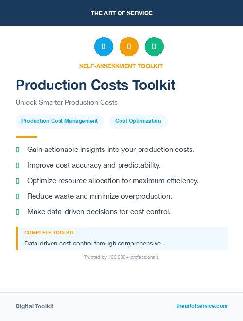 Production Costs Toolkit