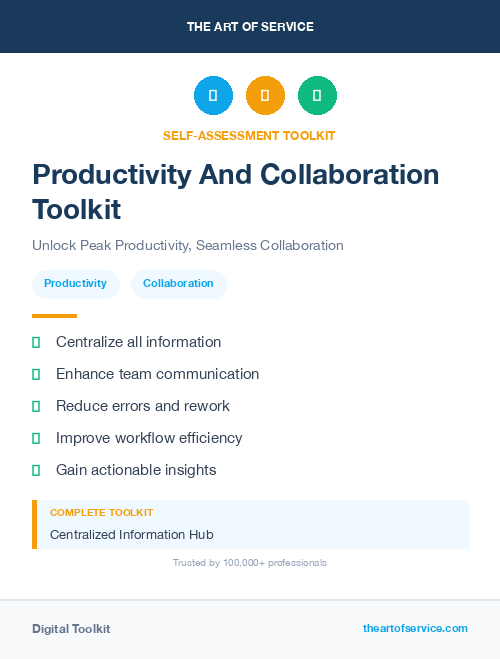 Productivity And Collaboration Toolkit