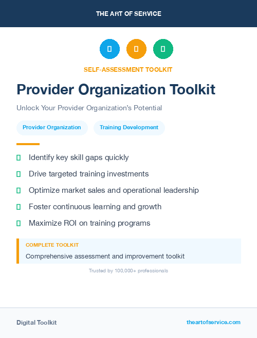 Provider Organization Toolkit