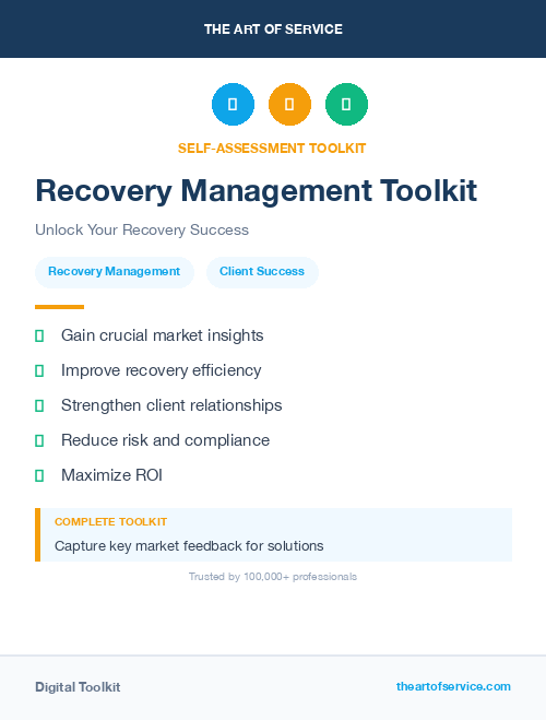 Recovery Management Toolkit