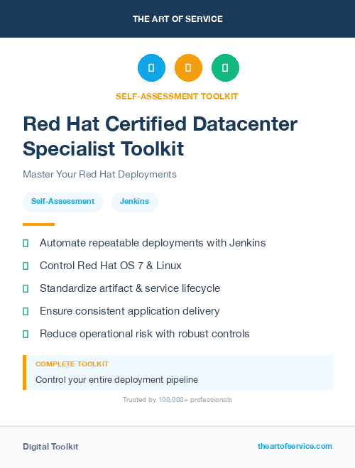 Red Hat Certified Datacenter Specialist Toolkit