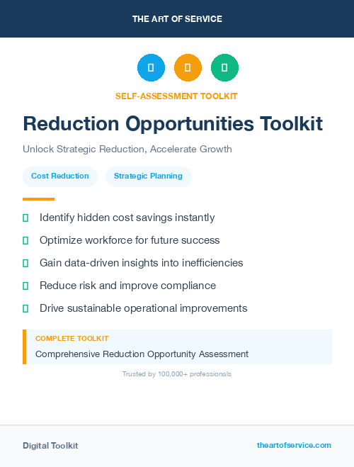 Reduction Opportunities Toolkit