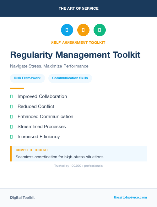 Regularity Management Toolkit