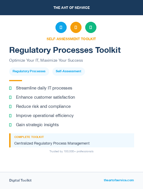 Regulatory Processes Toolkit