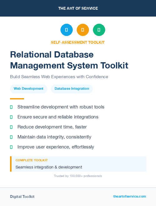 Relational Database Management System Toolkit