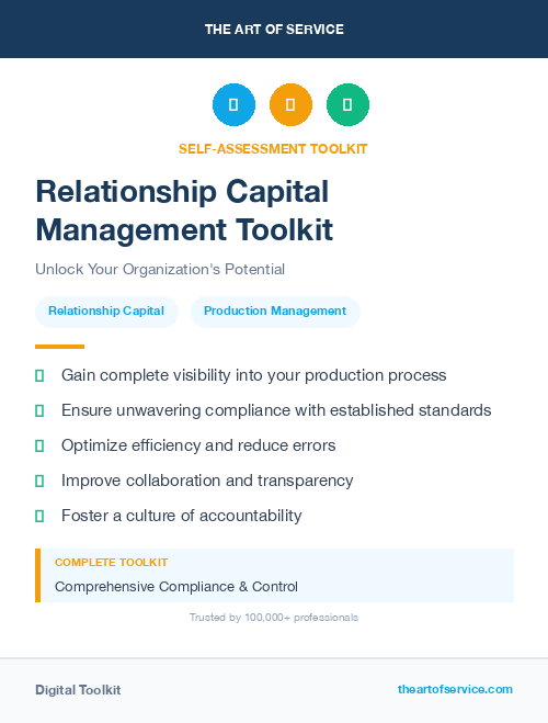 Relationship Capital Management Toolkit