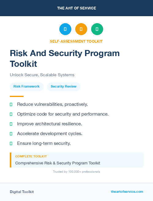 Risk And Security Program Toolkit