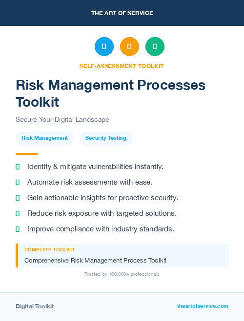 Risk Management Processes Toolkit