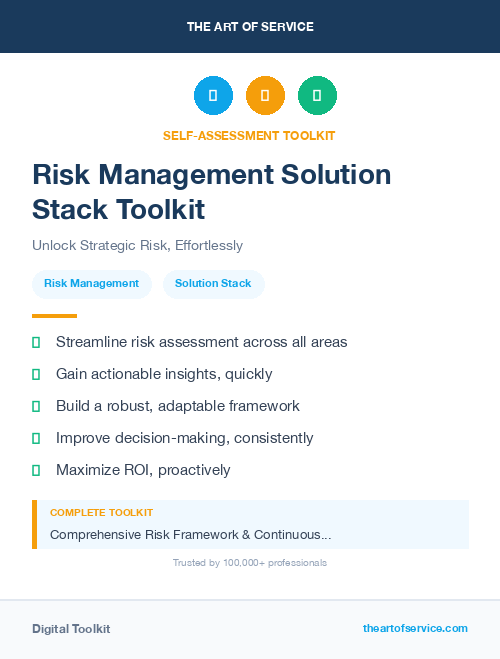 Risk Management Solution Stack Toolkit