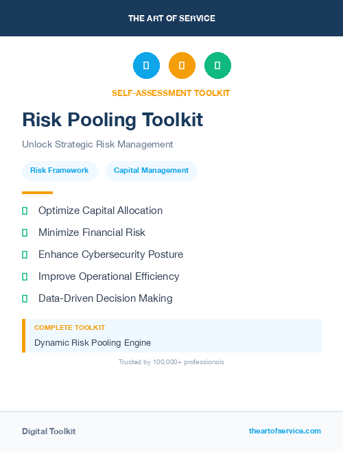Risk Pooling Toolkit