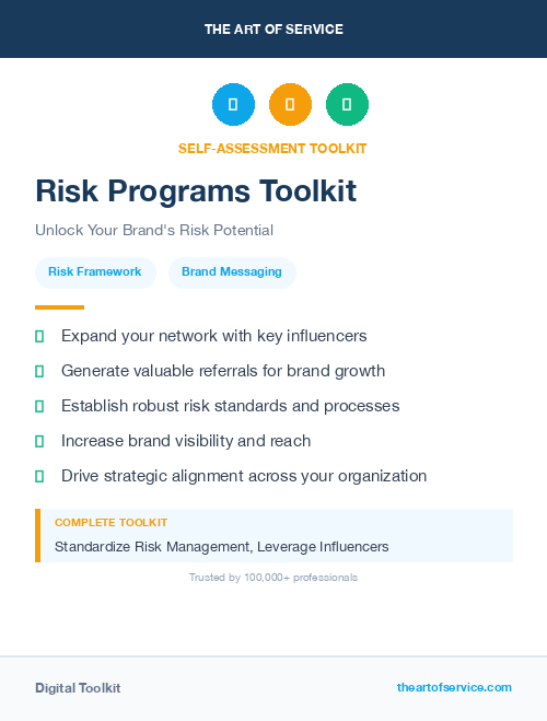 Risk Programs Toolkit
