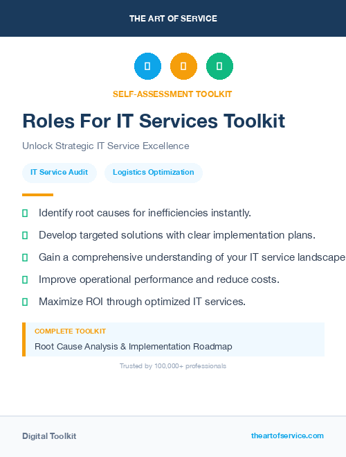 Roles For IT Services Toolkit