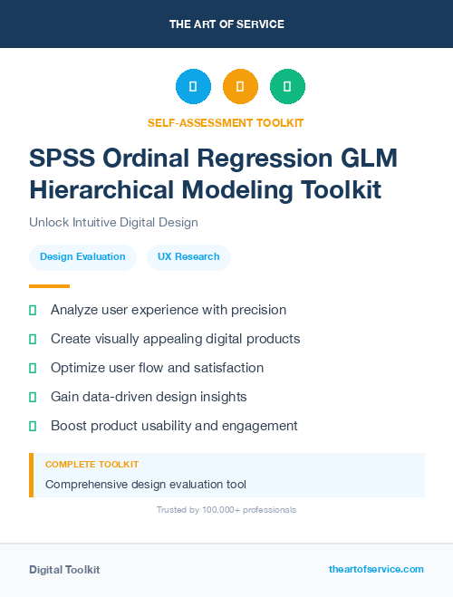 SPSS Ordinal Regression GLM Hierarchical Modeling Toolkit