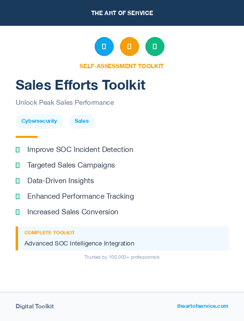 Sales Efforts Toolkit